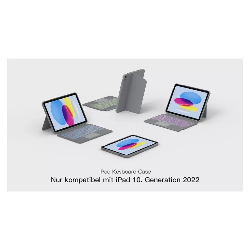 inateck Keyboard iPad 11 iPad 10th Gen. Com. QWERTZ gray