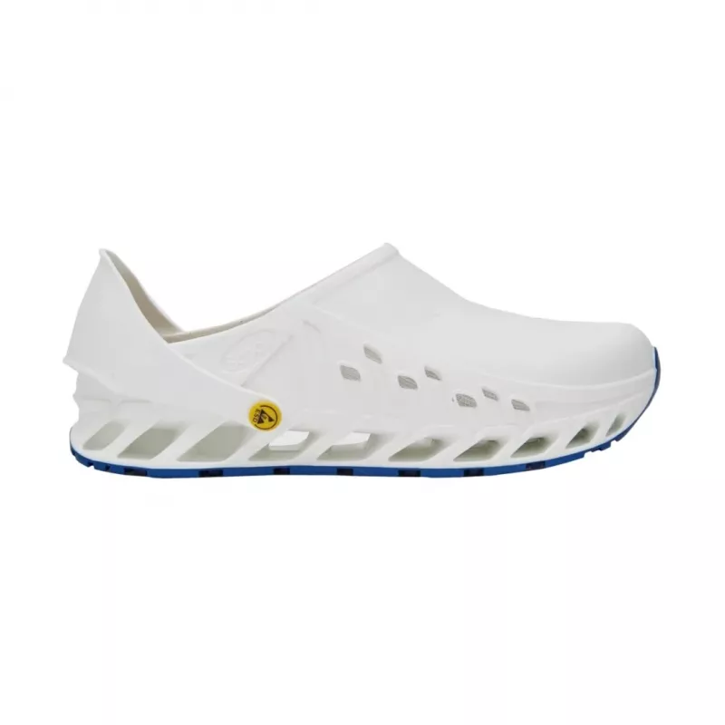Clogs Mobilex Evoflex unisex white EU 46 (UK 11) — synthetic upper, microfiber lining, 4 cm heel