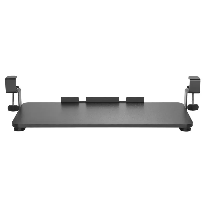 Maclean MC-839 Keyboard Sliding Platform | Under Desk Drawer for Keyboard and Mouse | Clamp on Keyboard Tray | Ergonomic Workstation Solution | P
