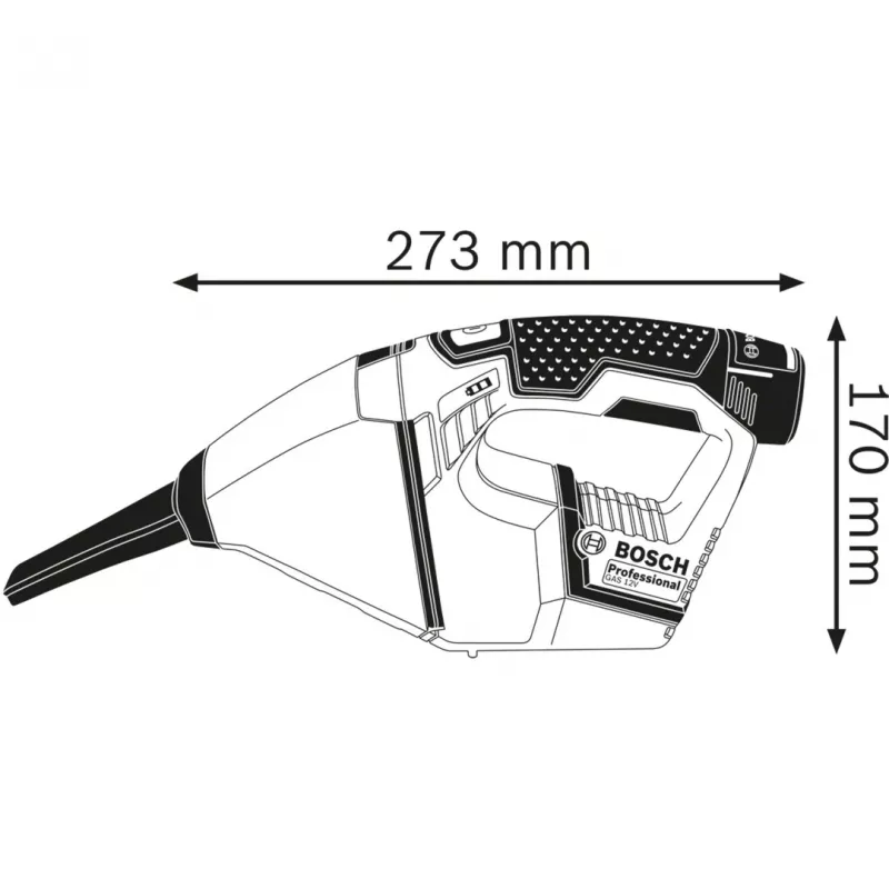 Bosch GAS 10,8 V-LI handheld vacuum Blue Bagless