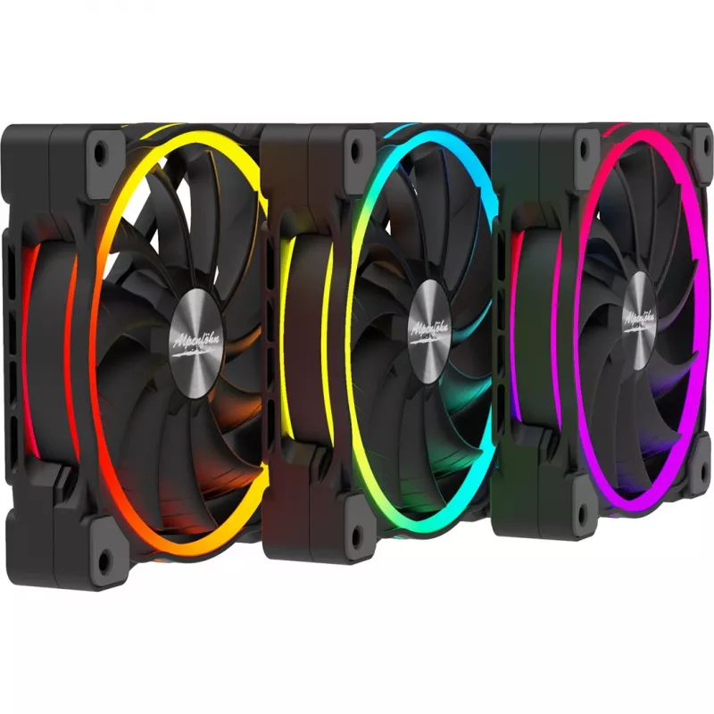 ALPENFÖHN Wing Boost 3 120mm ARGB Case Fans, 3-Pack, Black