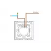 One-gang touch switch Spring model 0 glass black finish
