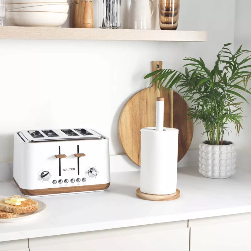 Paper Towel Holder Salter BW13565W1EU7 White, freestanding kitchen roll stand