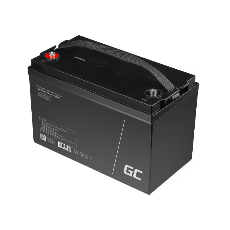 Vehicle/Marine Leisure battery Green Cell AGM30 12 V 100 Ah Sealed Lead Acid (VRLA), maintenance-free, 171×214×330 mm