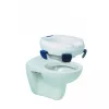 Toilet seat extension HERDEGEN Sahag 580540 Blue White round 410×420×110 mm polypropylene, max load 185 kg