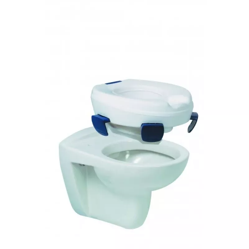 Toilet seat extension HERDEGEN Sahag 580540 Blue White round 410×420×110 mm polypropylene, max load 185 kg