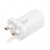 iBOX C-65 White, GaN 65W universal charger UK plug