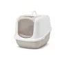 Covered cat litter box Savic Nestor Jumbo, plastic, 66.5×48.5×46.5 cm, Coffee/White