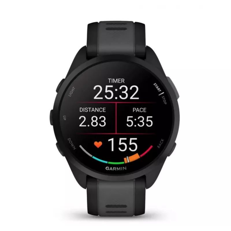 Garmin Forerunner 165 3.05 cm (1.2) AMOLED 43 mm Digital 390 x 390 pixels Touchscreen Black GPS (satellite)
