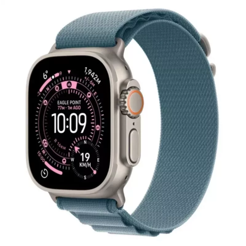 Watch Ultra 3 GPS + Cellular 49mm Natural Titanium Case with Light Blue Alpine Loop - Medium