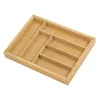 Cutlery drawer organiser GreenBlue GB379 bamboo insert with compartments, natural finish