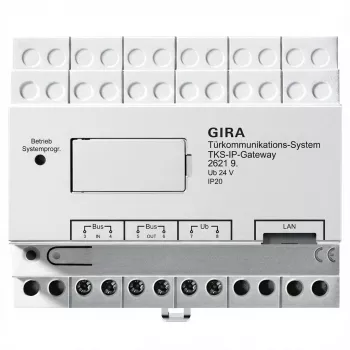 IP gateway Gira 262197 (2nd generation) for TKS intercom systems, 5-door support