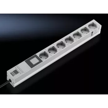 Power strip Rittal DK 7240.301 3 m with 7 AC outlets, indoor, Type D