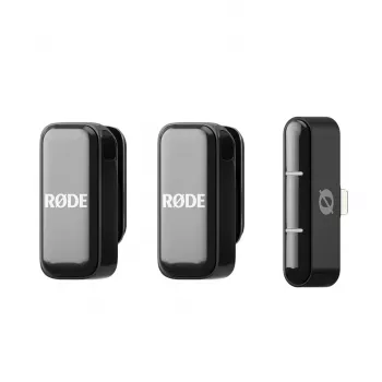 Wireless microphone system Rode Wireless Micro Lightning — omnidirectional, 48 kHz, 24-bit, 100 m range, 7 h battery