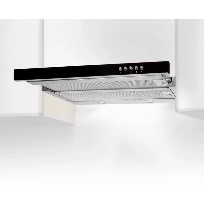 Akpo WK-7 Light Glass 50 Under-cabinet cooker hood Stainless Steel, Black