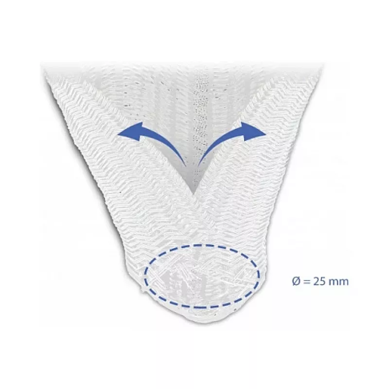 Braided Sleeve DeLOCK 20816 10 m x 25 mm white