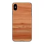 Phone case man and wood for iPhone X/XS — cappuccino black protective cover