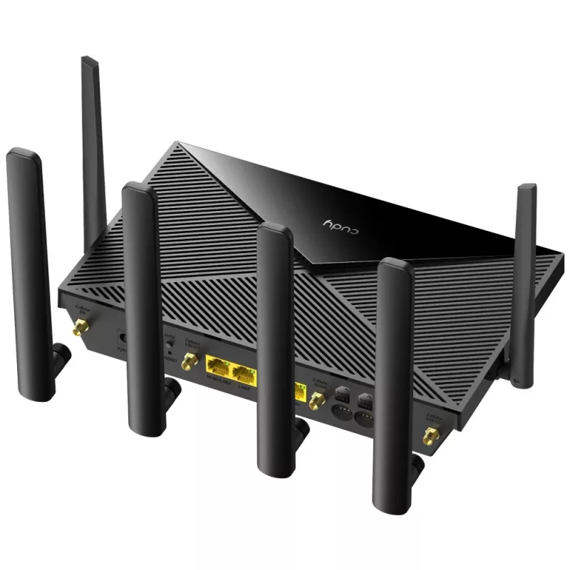 Cudy New 4G LTE Cat 6 WiFi Router, Qualcomm Chipset, LTE Modem Router, Dual SIM 4G Cellular Router, AC1200 Dual Band WiFi, 4 Gigabit Ports, OpenVPN, W