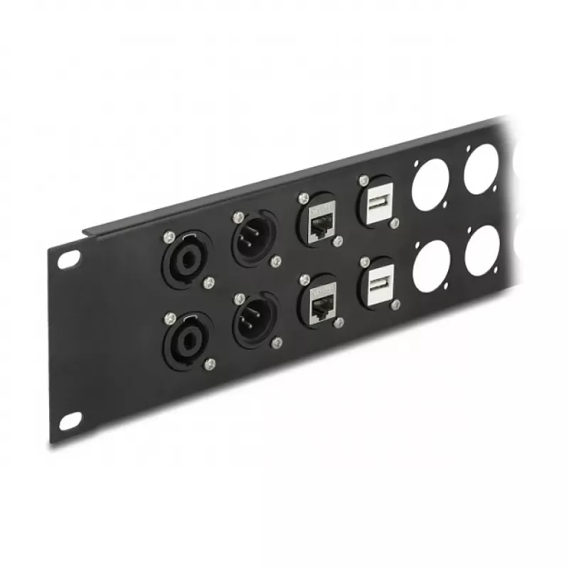 DeLOCK patch panel accessory 88055 Rack mounting 2U Black