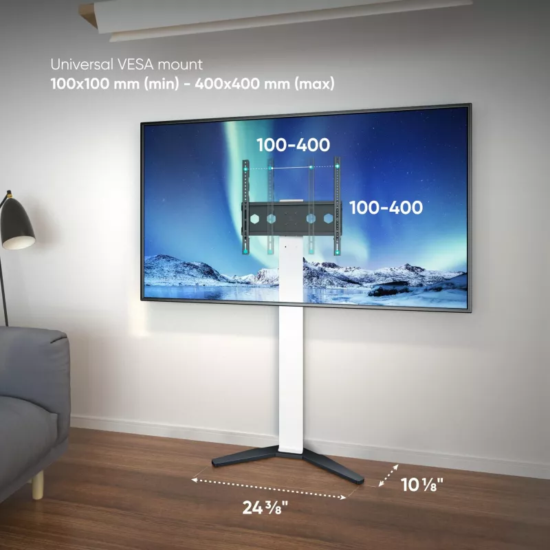 TV mount/stand ONKRON TS1140-W for 66–165.1 cm (26 inch–65 inch) screens, 35 kg, VESA 100x100–400x400, height 880–1100 mm, white