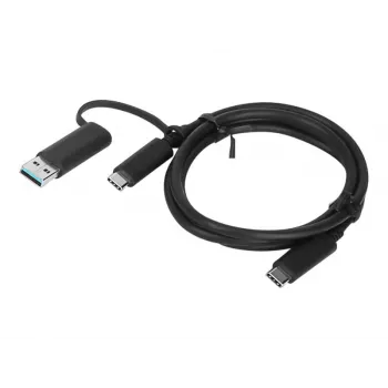 Lenovo 4X90U90618 USB cable USB 3.2 Gen 1 (3.1 Gen 1) 1 m USB A/USB C USB C Black