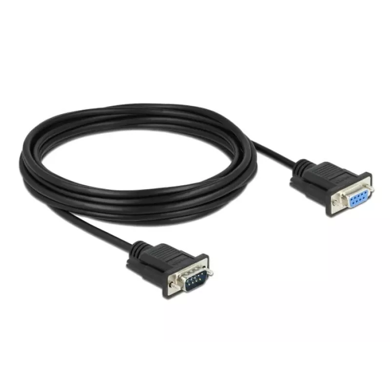 Serial Cable DeLOCK 86598 Black 5m RS-232 Sub-D9