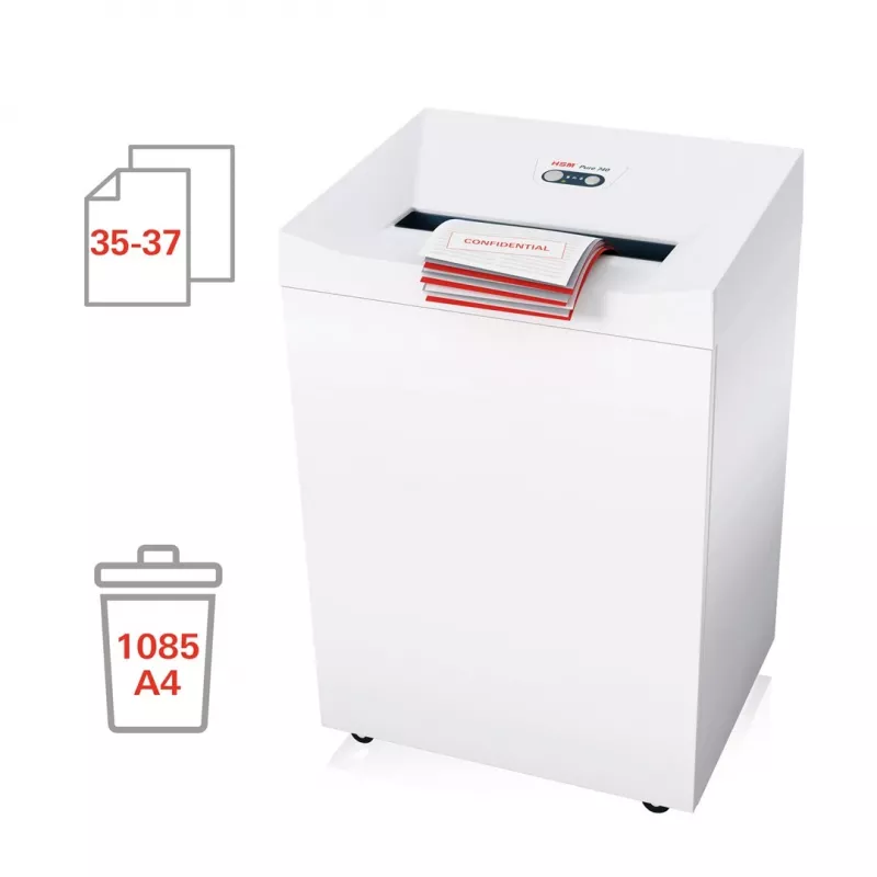 Shredder HSM Pure 740 Strip Cut 3.9 mm, 400 mm working width, shreds CDs and credit cards