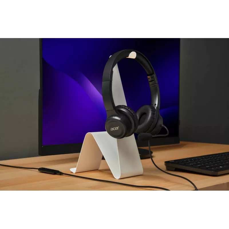 Wired Office Headset Acer AHW154 — stereo, 3.5mm jack, durable design