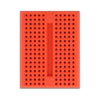 Breadboard DELOCK 18318 — plastic solderless prototype board, 36 × 46 × 10 mm, red