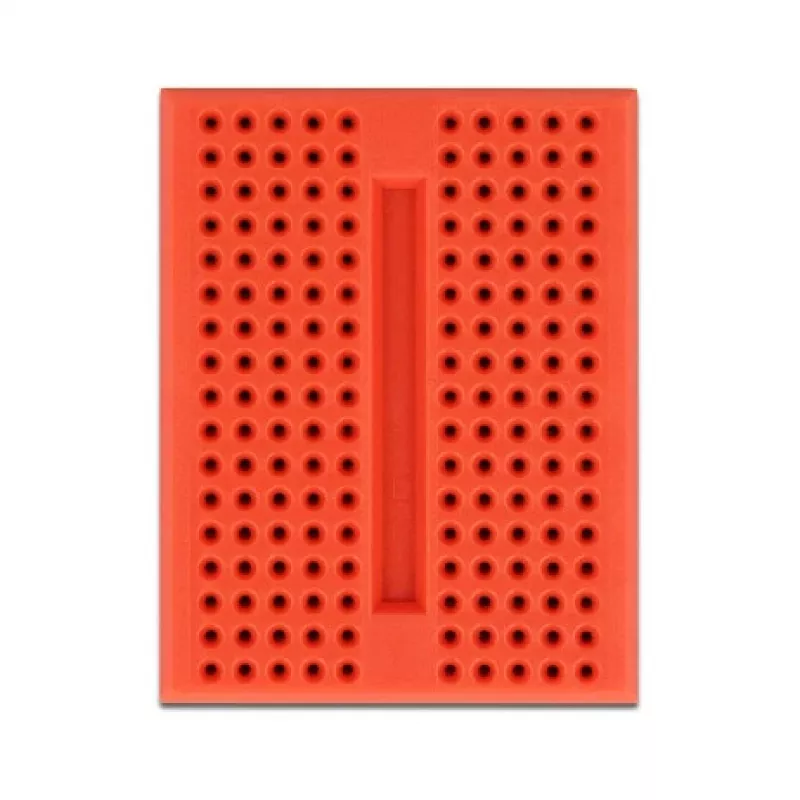 Breadboard DELOCK 18318 — plastic solderless prototype board, 36 × 46 × 10 mm, red