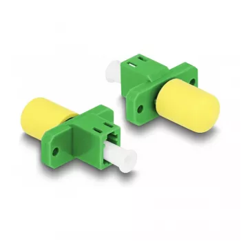 DeLOCK Optical Fiber Hybrid Coupler LC Simplex female to ST Simplex female green