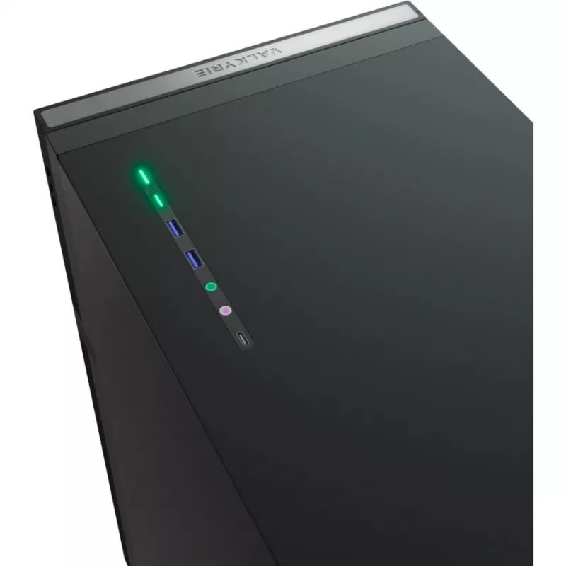 VK02 Lite, Tower-Enclosure black, Tempered Glass