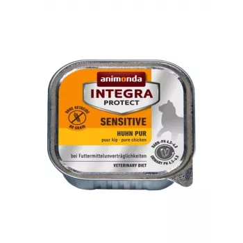 Wet cat food Animonda Integra Protect Sensitive Pure Chicken 100 g, grain-free, gluten-free, for adult cats, allergy support