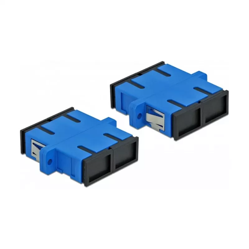 Fibre optic connector SC female–female DELOCK 85991, blue, pack of 4