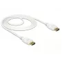 DisplayPort cable DeLOCK 85509 1.5 m White