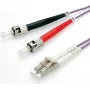 Value Fibre Optic Jumper Cable Value 50/125µm LC/ST OM4 purple 0.5 m