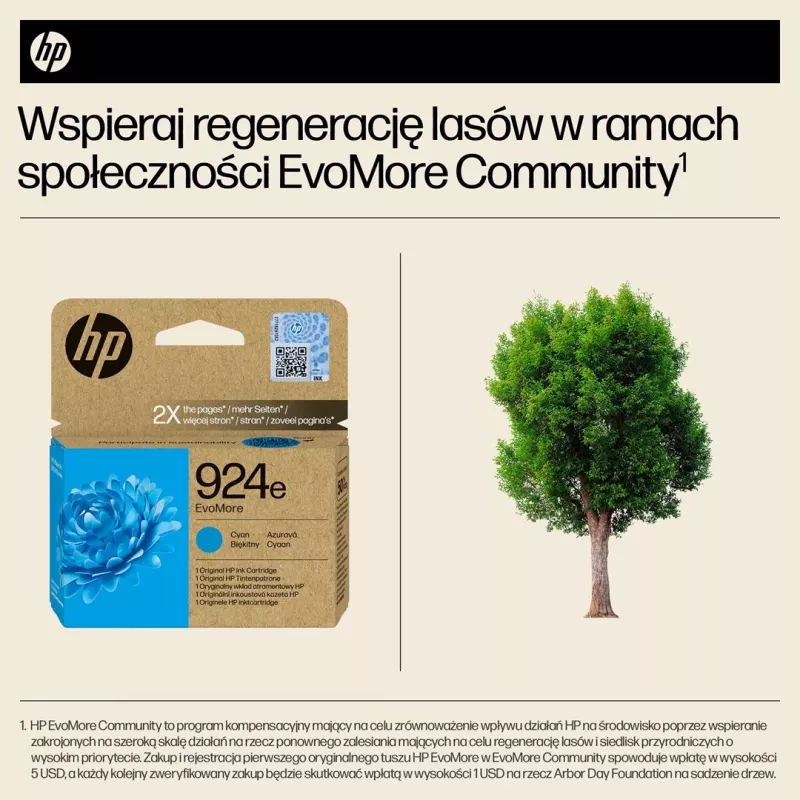 HP 924e EvoMore Cyan Original Ink Cartridge, High (XL) Yield, Cyan, 1 pc(s), 800 pages, Single pack