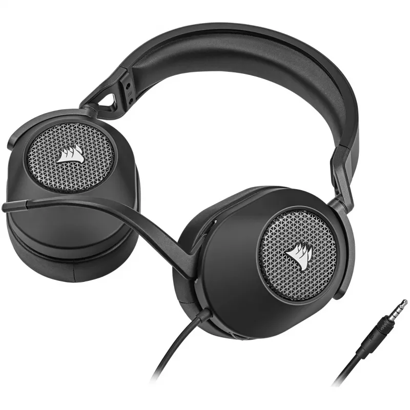 Headset CORSAIR HS65 SURROUND wired gaming headset, supra-aural, 3.5 mm + USB adapter, 32 Ω, 282 g, carbon
