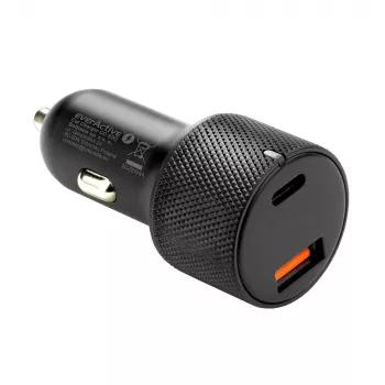 Car charger everActive CC-50Q QC3.0 75W with Quick Charge 3.0 support and USB ports