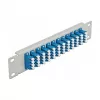 Fiber Optic Patch Panel DeLOCK 10 inch 12 Port LC Quad blue 1U grey