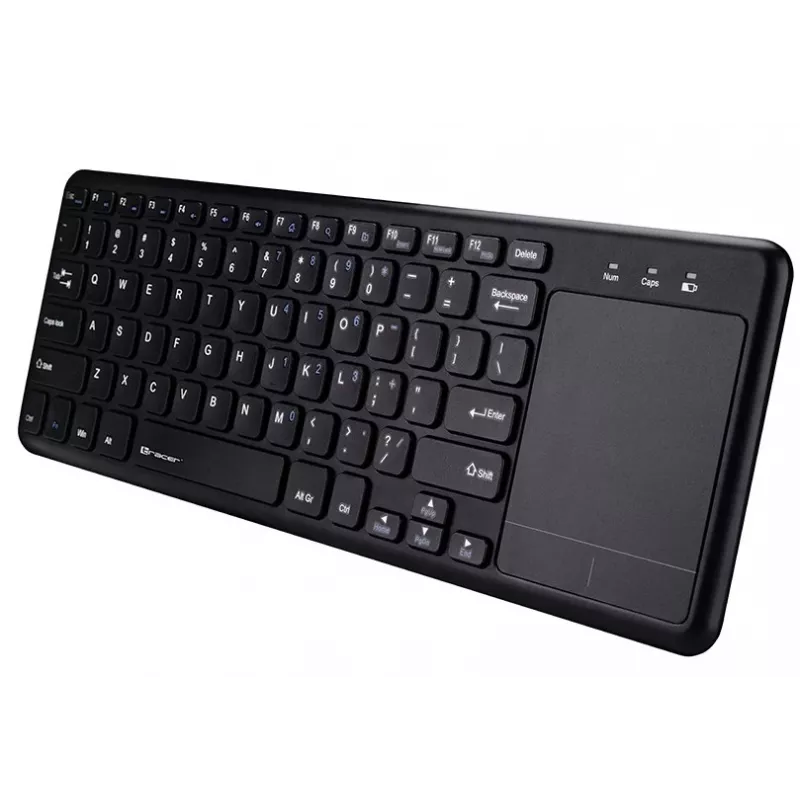 Wireless RF Keyboard TRACER TRAKLA46367 — Full-size, Membrane, Touchpad, 2.4 GHz, Black