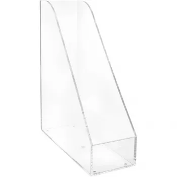 MAUL acrylic Magazine Holder A4, Clear, Thickness: 3,8 mm Dimensions: (B)98 x (T)263 x (H)307 mm (19510-05)