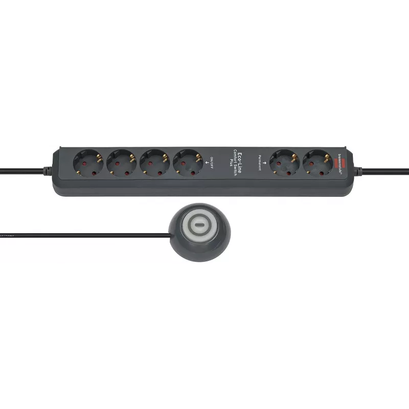 Power Extension Brennenstuhl Eco-Line Comfort Switch 2m 6 AC Outlets