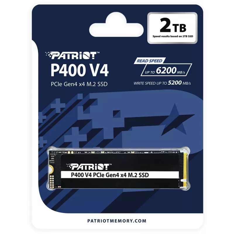 SSD disk Patriot 2TB M.2 PCIe Gen4 x4 NVMe 2.0 P400VP2TBM28H