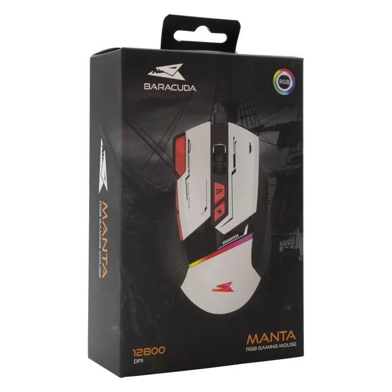 Mouse Baracuda BGM-042 MANTA White USB