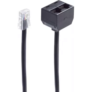 telephone cable ShiverPeaks BS71233-8 0.1 m Black