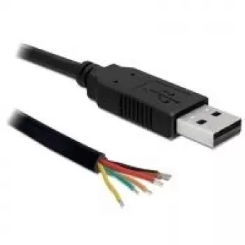 Serial Cable DeLOCK 83116 USB Type-A DB-9 Black 1.8 m