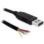 Serial Cable DeLOCK 83116 USB Type-A DB-9 Black 1.8 m