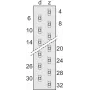 SCHROFF Blade Strip - MH24+7 pin 90° hard solder (69001905)