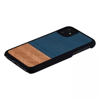 Smartphone case man and wood for iPhone 11 — denim black protective cover